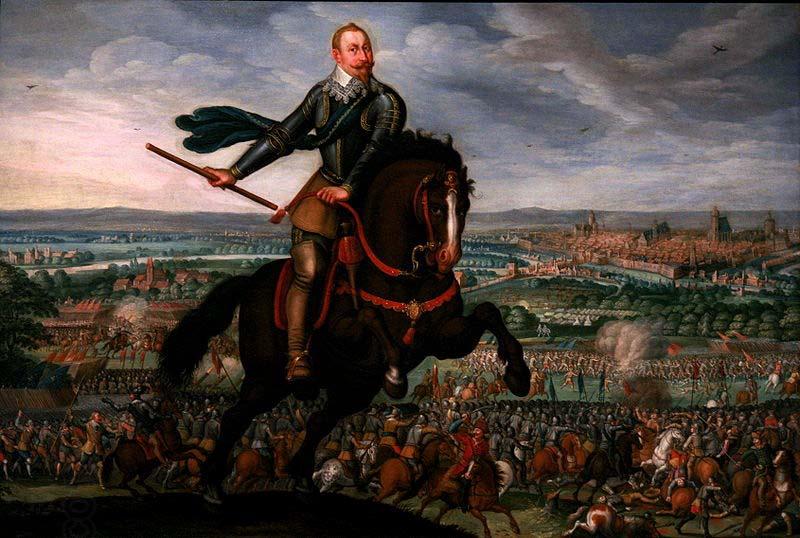 unknow artist Gustavus Adolphus of Sweden at the Battle of Breitenfeld China oil painting art
